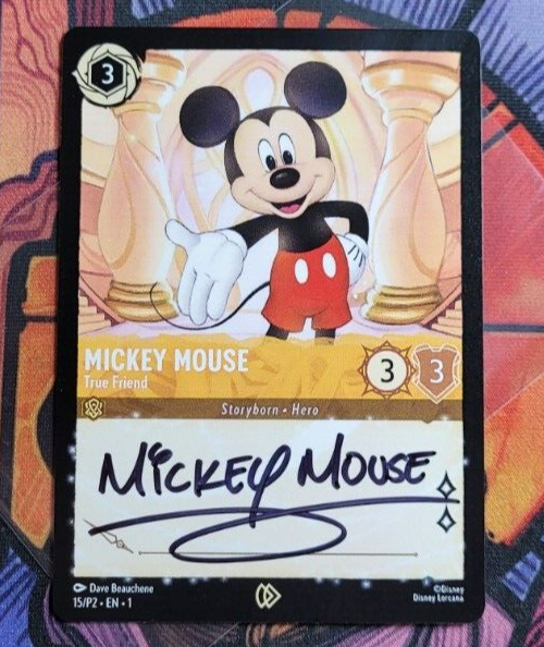 MICKEY MOUSE リーグプロモ psa10 【ロルカナ/Lorcana】 PSA 10 Signed Mickey Mouse Lorcana Card #12 - Bruce Irwin
