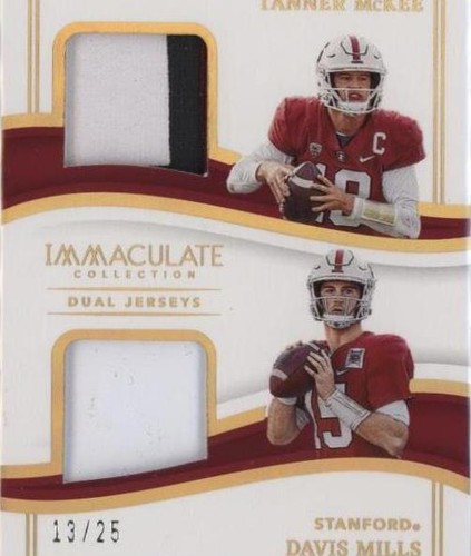 2023 Panini Immaculate Collection Collegiate Davis Mills Tanner McKee #IDJ-TD