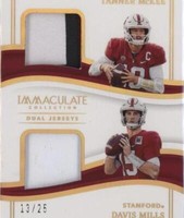2023 Panini Immaculate Collection Collegiate Davis Mills Tanner McKee #IDJ-TD