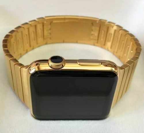 24K Gold Plated 42MM Apple Watch Series 2 Gold Link Band Custom