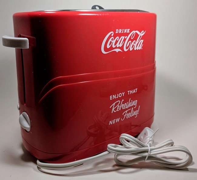 Coca-Cola Pop-Up Hot Dog Toaster Nostalgia Removable Hot Dog Cage Cooks Two Buns