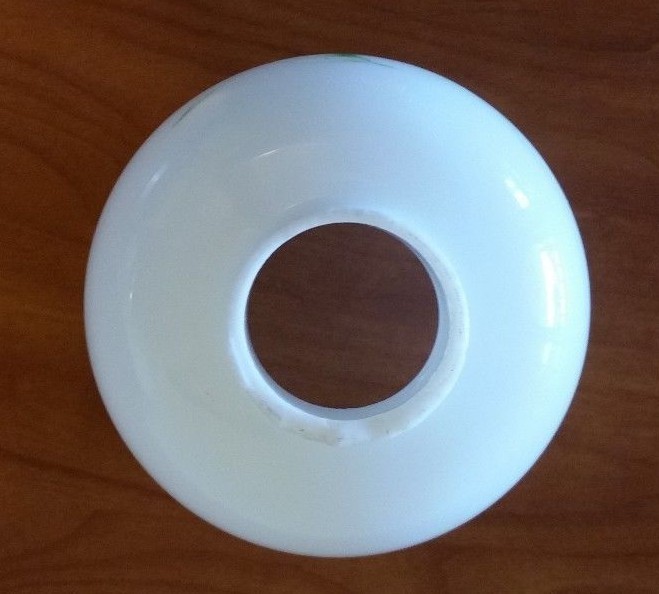 Vintage Milk Glass Light Sconce Hand Painted Red Rose 1950's Rare Item