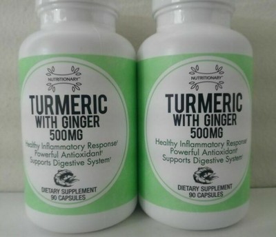 2 Nutritionary   Extra Strength Turmeric w/ Ginger 500mg 90 Count BB 11/2024
