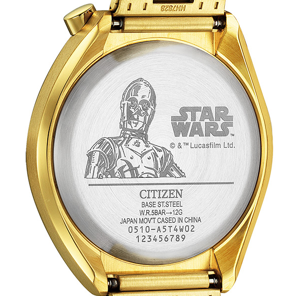 Pre-owned Citizen Star Wars C-3po Watch Chronograph Unisex Date Indicator An3662-51w
