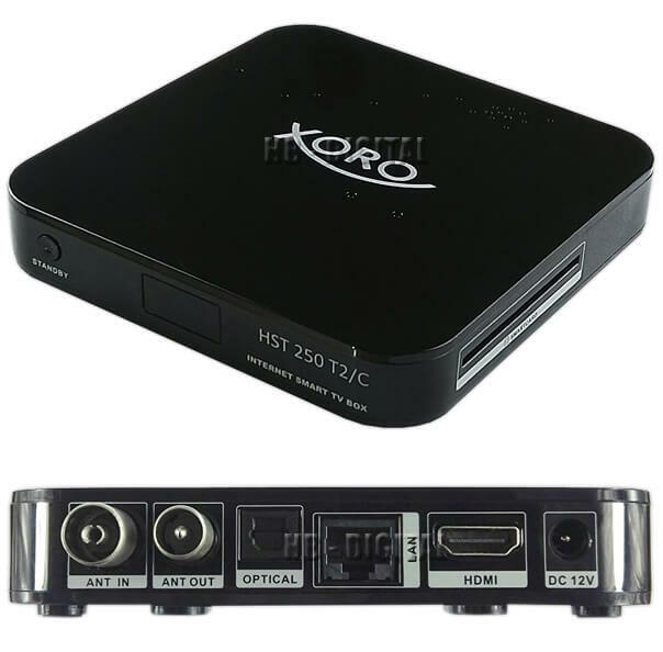 Android IPTV BOX Xoro HST 250 T2/C HD DVB-T2 H. 265 DVB-C Kabel TV Receiver HDMI