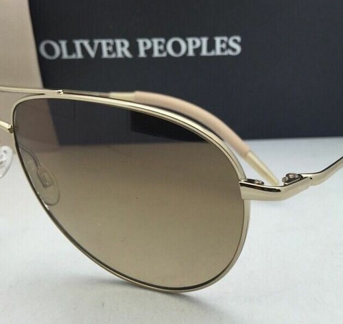 Pre-owned Oliver Peoples Photochromic  Sunglasses Benedict Ov 1002s 524251 59-16 Gold Frame In Brown