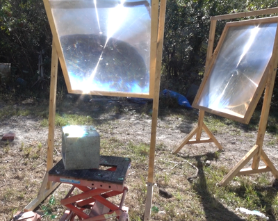 LARGE SPOT FRESNEL LENS FRAMED GPS second life restored imperfections 31" X 21"