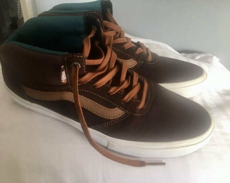 brown suede high top vans