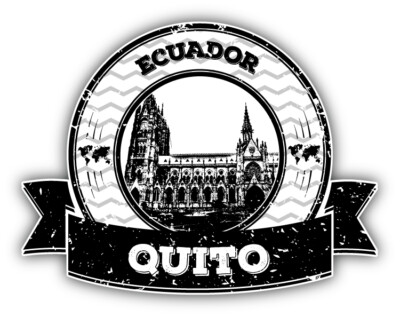 Quito Ecuador Grunge Rubber Stamp Travel Car Bumper Sticker Decal