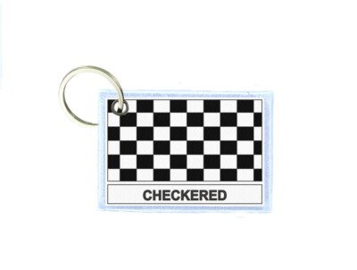 Llavero Doble Cara Bandera Damero