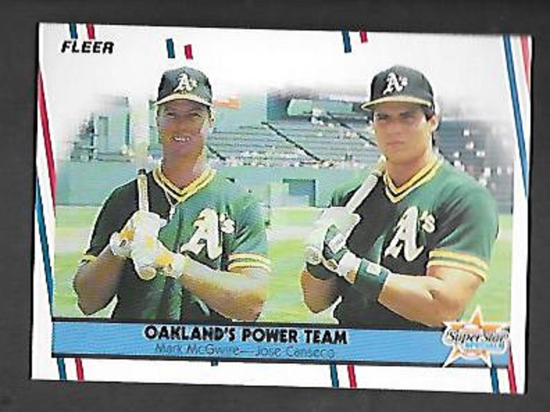 ■MLB Mark McGwire Jose Canseco Athletics Mark McGwire/Jose Canseco 1987 Oakland A's Team Leaders