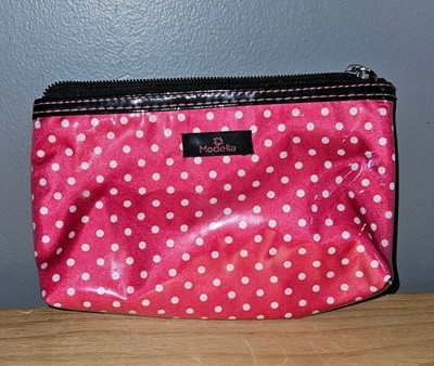 Modella Pink Polka Dot Makeup Bag