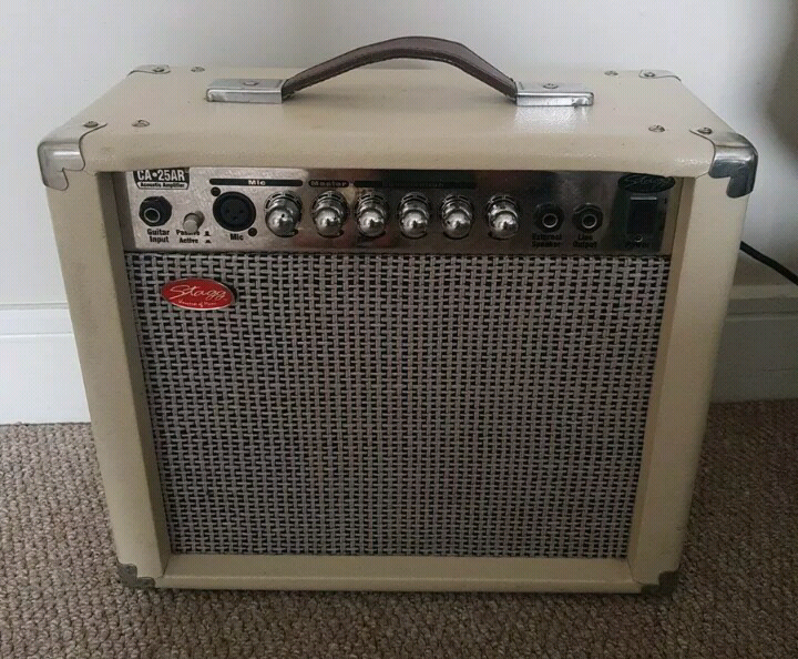 Acoustic /Electric Guitar Amplifier 20w Reverb /Passive Active in
