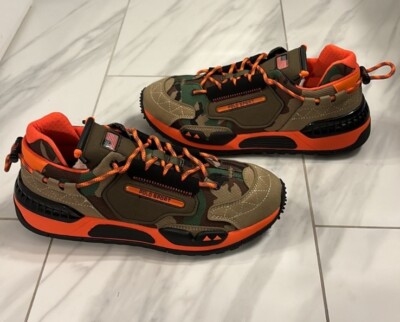 Polo Ralph Lauren Men s Polo Sport Sneakers Green Orange $188 New