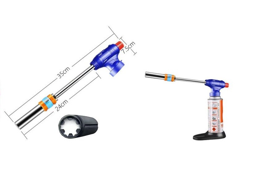 Saldatore Bruciatore Sverniciatore Cannello A Gas Canna 24cm Hm-360 cir