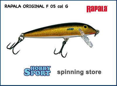 RAPALA ARTIFICIALE RAP F 05  ORIGINAL  col G GOLD FLOATING PESCA SPINNING LAGO