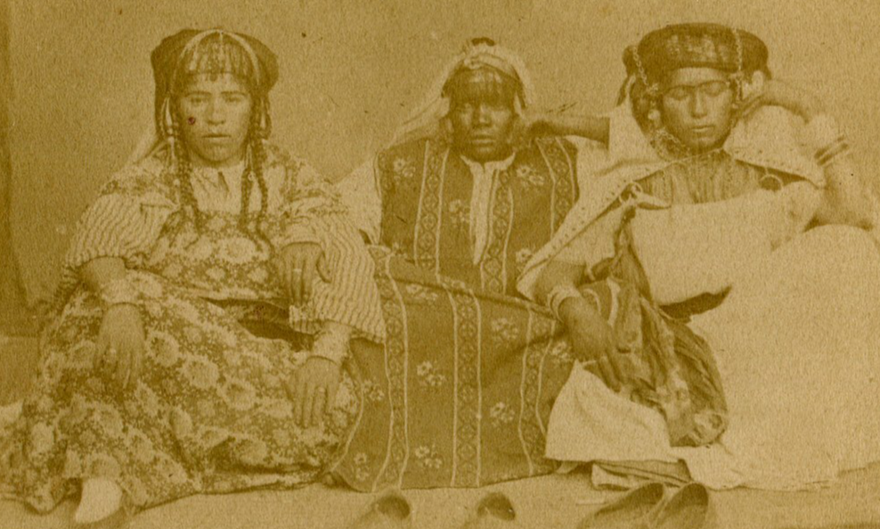 Ouled Nail Tribe Women – Orientalist Algeria Portrait 1870 CDV Photo