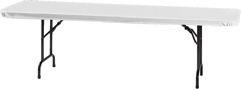 Plain Classic White Stay Put Tablecover, One Size