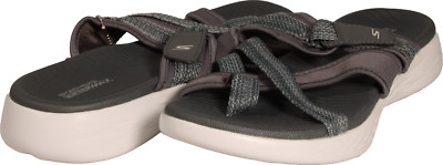 Skechers On The Go 600 - Glow Womens Toe Loop Sandal Charcoal US Size 11