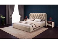 GOVERNOR LUXURY VELVET BED WITH STORAGE AND DOUBLE SIDED MATTRESS