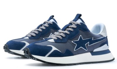 A Bathing Ape ''Road Sta Express #3'' Navy 1I70-291-014 Size 9.5 NEW W/O Box