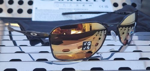 Pre-owned Oakley Savitar 6047-0458 Sunglasses Satn Black Ti/ Prizm Rose Gold Polarized