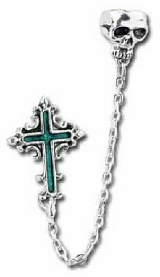 Mori Croix Cuffstud (1) Pewter Alchemy Gothic