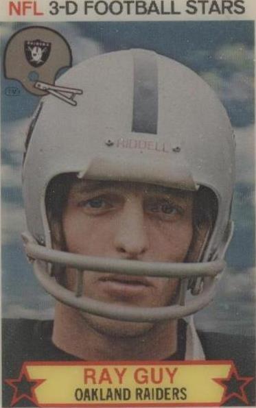 1980 Stop 'n Go NFL 3-D Football Stars Ray Guy #48