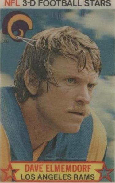 1980 Stop 'n Go NFL 3-D Football Stars Dave Elmendorf #23