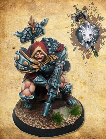 Миниатюры с изображением щитоносного волка, Матриарха Сестер Веры, 28 мм