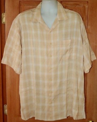 NEW NWT Perry Ellis Portfolio SS Button Down Shirt 2XLT  Rayon-Polyester