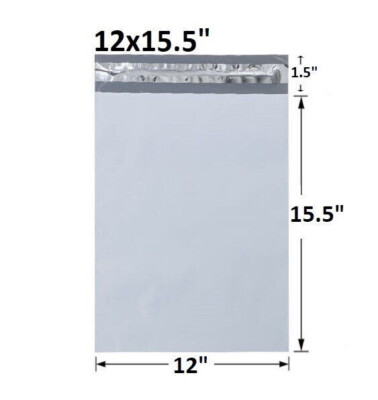12 x 15 Self Sealing Poly Mailers  100 Count 2.5 mil  Free  Priority Shipping