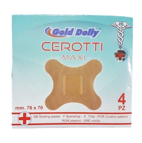 Confezione da 4 Cerotti Maxi Extra Forti 76x70mm Sterili A Farfalla dfh