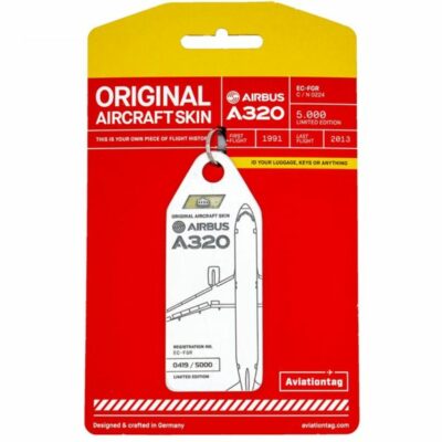 Aviationtag Iberia Airbus A320 EC FGR Schlüsselanhänger & Kofferanhänger