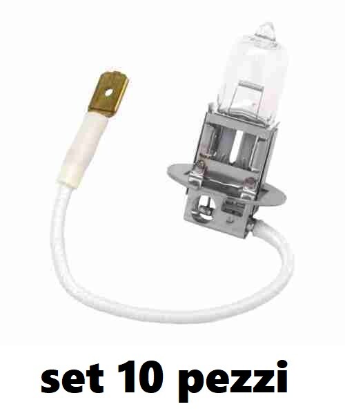Set 10 Pezzi Lampadina Lampada Alogena Auto Moto H3 12V 55W awe