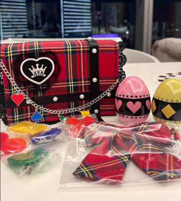 Handmade Shugo Chara! Hinamori Amu Message Bag Pocket Cosplay Anime Style Itabag
