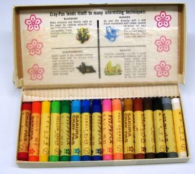 VINTAGE SAKURA CRAY-PAS OIL PASTELS CRAYONS 16 COLORS ART VINTAGE SAKURA CRAY-PAS OIL PASTELS CRAYONS 16 COLORS ART