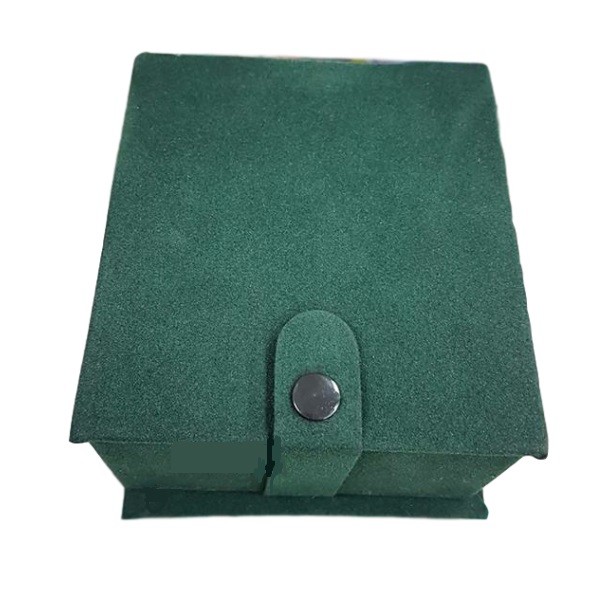 Cofanetto Scatolo Confezione Astuccio Con Cuscino Per Orologio Velluto Verde lac 1