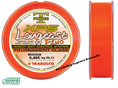 FILO SURFCASTING XPS 1200 MT.  DIAM. 0.405 MM LONGCAST FLUO ORANGE TRABUCCO