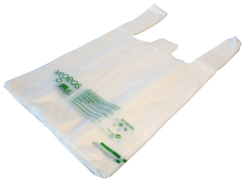 100 Sacs Sachets A Bretelles Vegeos 260x450 M/M Biodegradable Conforme Loi