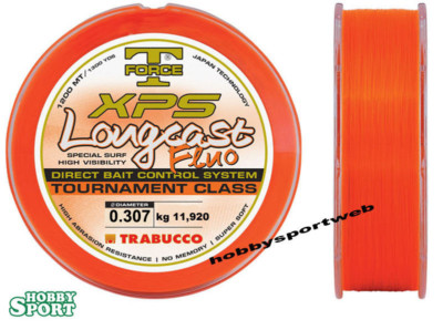 FILO SURFCASTING XPS  LONGCAST 1200 MT DIAM.  0.307  MM  FLUO  ORANGE TRABUCCO