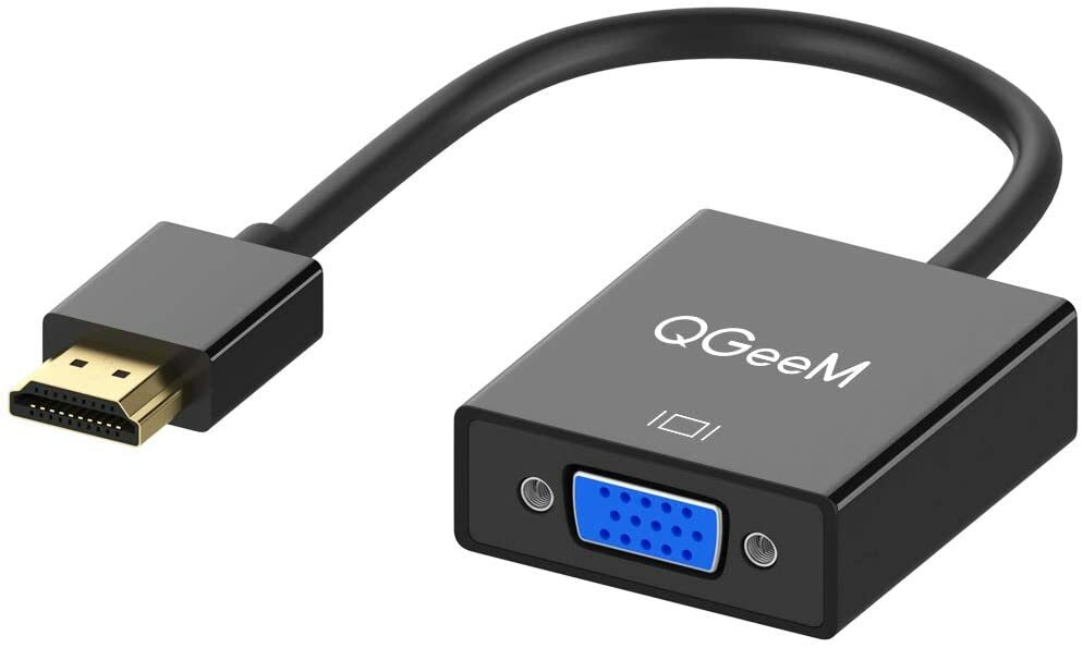 Adaptateur HDMI vers VGA avec audio, QGeeM 60 Hz HDMI vers VGA