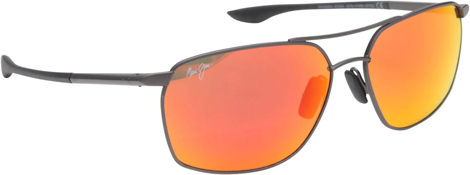 Pre-owned Maui Jim Pu'u Kukui Rm857-02 Polarized Sunglasses Lava Lenses In Red