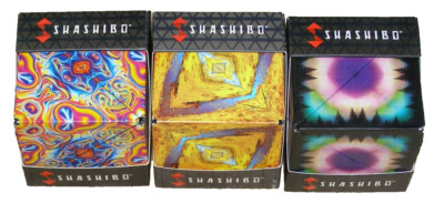 3 SHASHIBO CUBES COLLECT & CONNECT UNLOCK THE MYSTERY SPACED OUT, MOON, SAVANNA