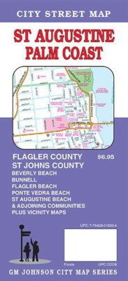 City Street Map of St Augustine / Palm Coast, Florida, by GMJ Maps