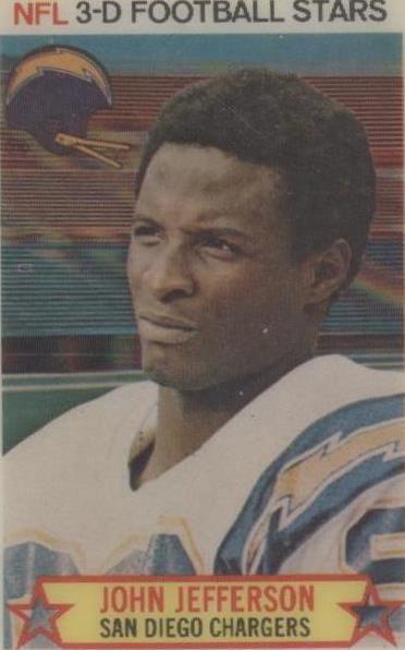 1980 Stop 'n Go NFL 3-D Football Stars John Jefferson #1