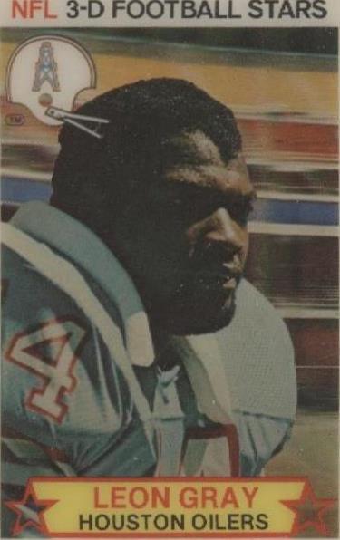 1980 Stop 'n Go NFL 3-D Football Stars Leon Gray #8