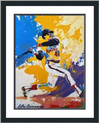 Leroy Neiman Los Angeles Angels Reggie Jackson Custom Framed Print
