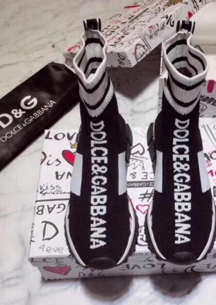 Dolce Gabbana High Top Trainers Sneakers Blue Black Yellow