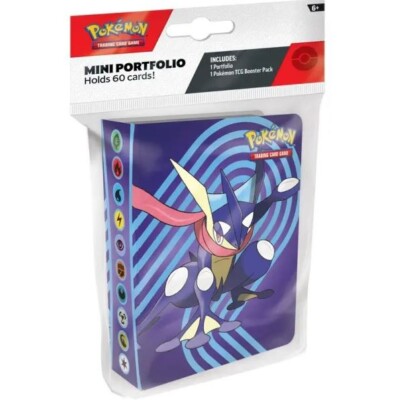 Pokemon Greninja Mini Portfolio + Stellar Crown Booster Pack - Stocking Stuffers